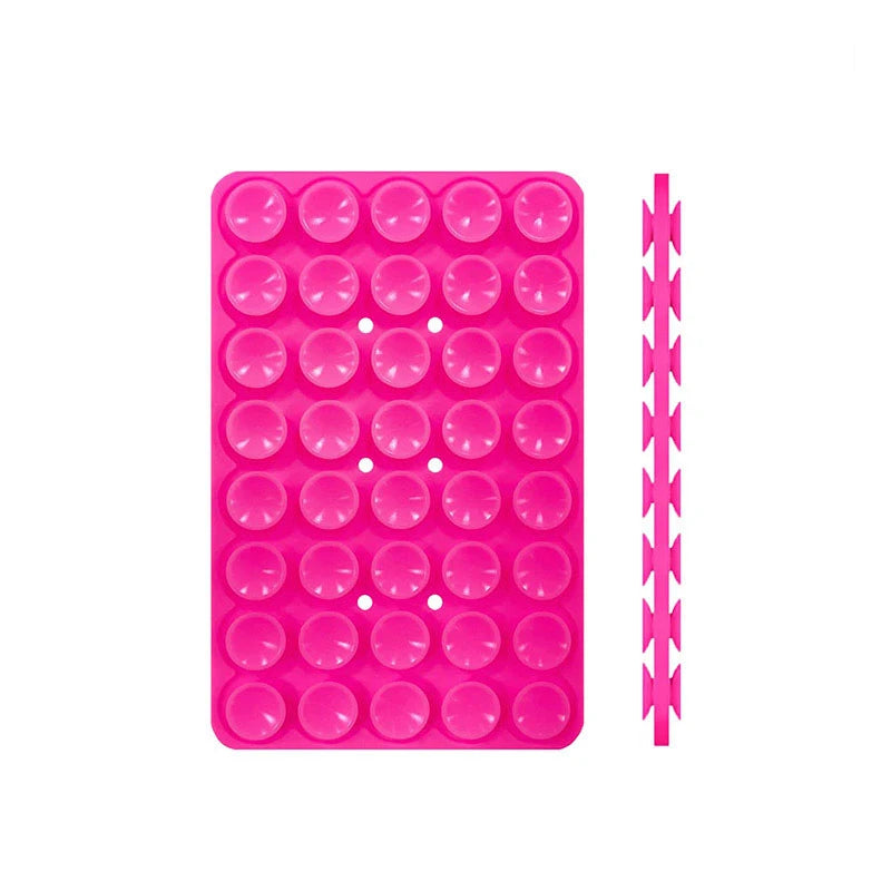 Single Double Side Silicone Suction Pad For Mobile Phone Fixture Suction Cup Backed Multifunctional Adhesive Silicone Rubber Suc