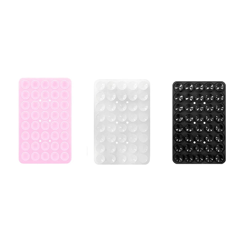 Single Double Side Silicone Suction Pad For Mobile Phone Fixture Suction Cup Backed Multifunctional Adhesive Silicone Rubber Suc