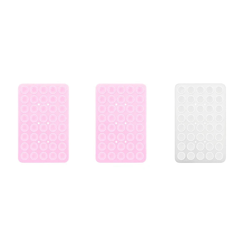 Single Double Side Silicone Suction Pad For Mobile Phone Fixture Suction Cup Backed Multifunctional Adhesive Silicone Rubber Suc
