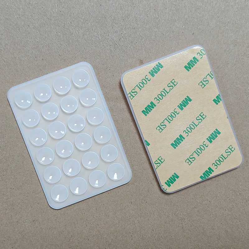 Single Double Side Silicone Suction Pad For Mobile Phone Fixture Suction Cup Backed Multifunctional Adhesive Silicone Rubber Suc