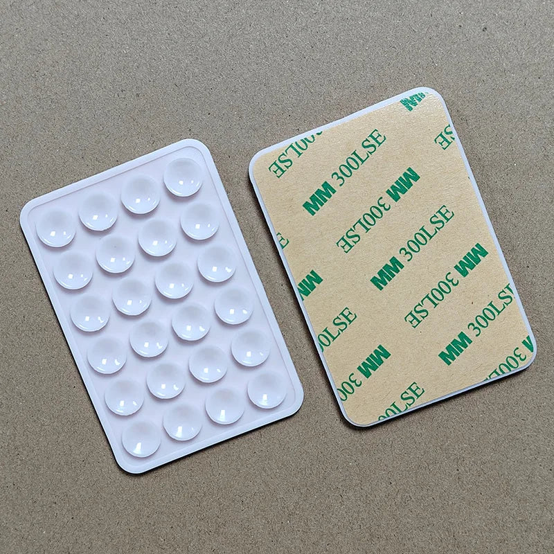 Single Double Side Silicone Suction Pad For Mobile Phone Fixture Suction Cup Backed Multifunctional Adhesive Silicone Rubber Suc