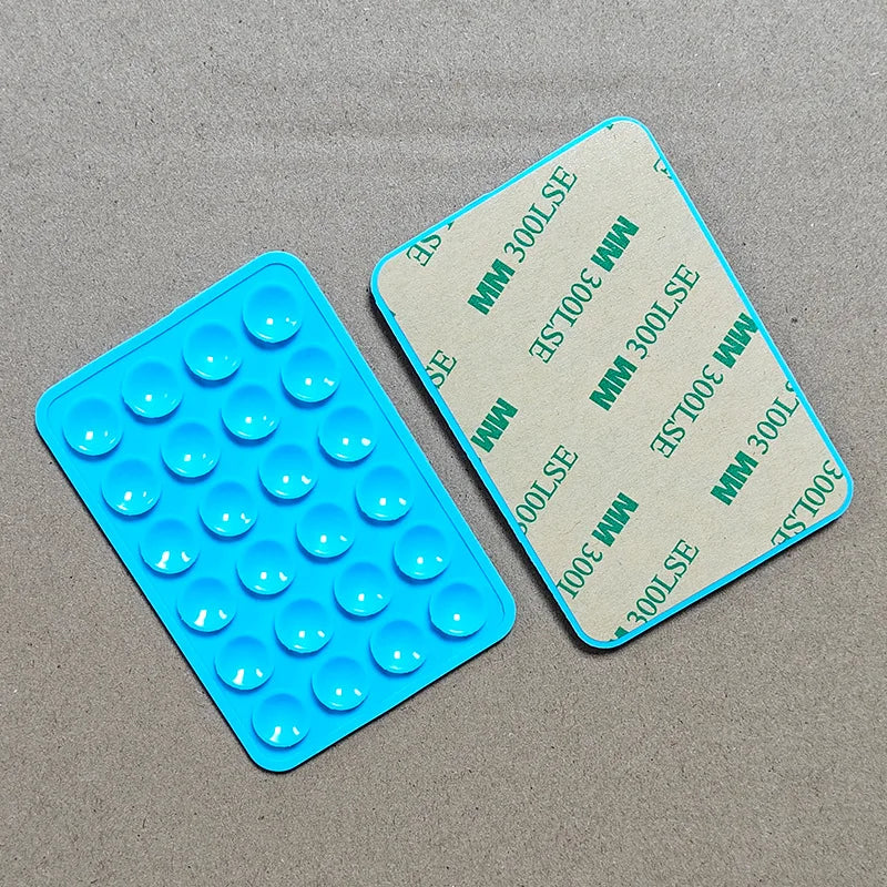 Single Double Side Silicone Suction Pad For Mobile Phone Fixture Suction Cup Backed Multifunctional Adhesive Silicone Rubber Suc