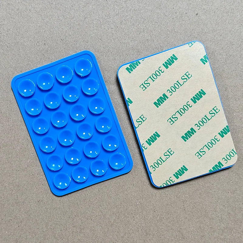 Single Double Side Silicone Suction Pad For Mobile Phone Fixture Suction Cup Backed Multifunctional Adhesive Silicone Rubber Suc