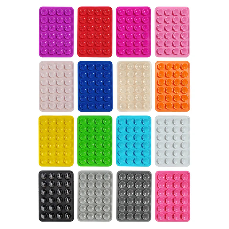 Single Double Side Silicone Suction Pad For Mobile Phone Fixture Suction Cup Backed Multifunctional Adhesive Silicone Rubber Suc