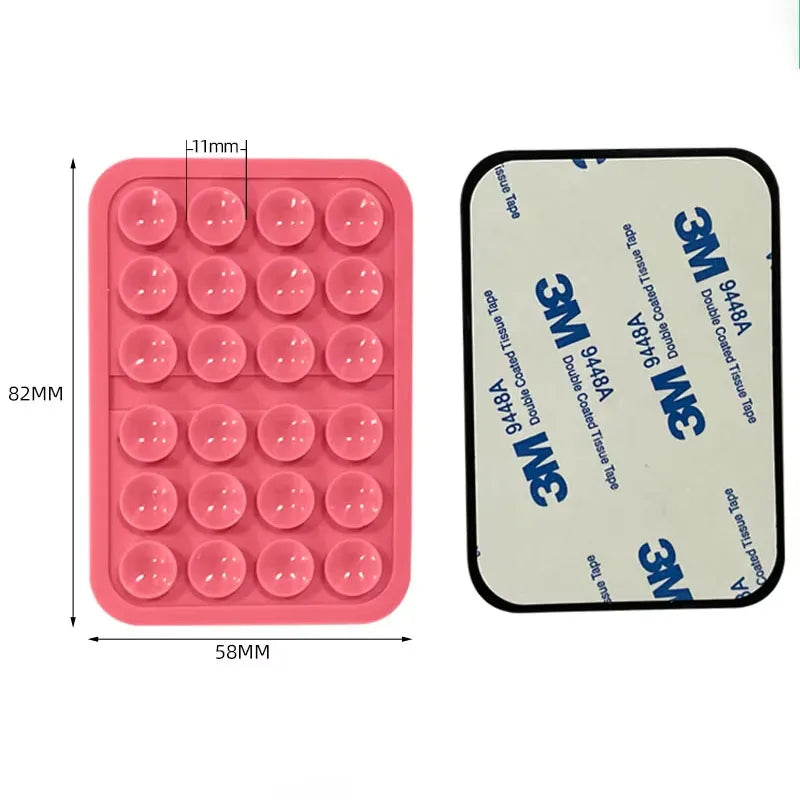 Single Double Side Silicone Suction Pad For Mobile Phone Fixture Suction Cup Backed Multifunctional Adhesive Silicone Rubber Suc