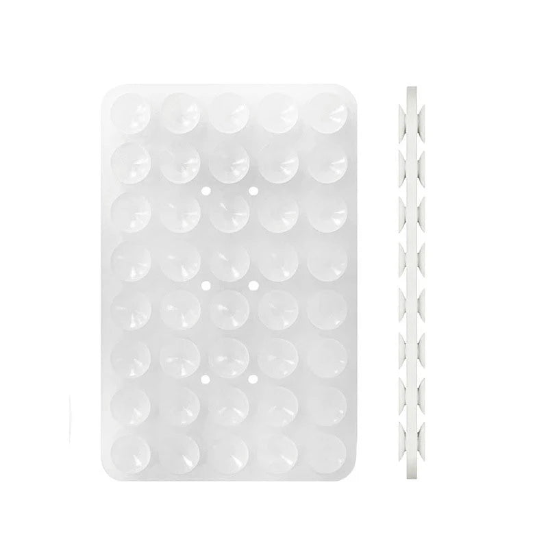 Single Double Side Silicone Suction Pad For Mobile Phone Fixture Suction Cup Backed Multifunctional Adhesive Silicone Rubber Suc